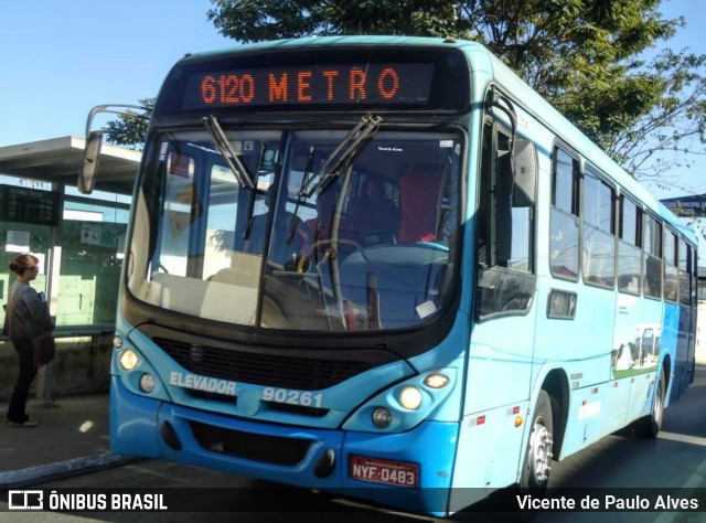 Saritur - Santa Rita Transporte Urbano e Rodoviário 90261 na cidade de Ribeirão das Neves, Minas Gerais, Brasil, por Vicente de Paulo Alves. ID da foto: 7693233.