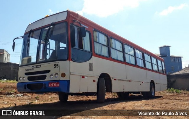 Ônibus Particulares 55 na cidade de Matozinhos, Minas Gerais, Brasil, por Vicente de Paulo Alves. ID da foto: 7694319.