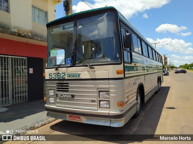 Viação Garcia 5392 na cidade de Paranacity, Paraná, Brasil, por Marcelo Horta. ID da foto: 7695411.