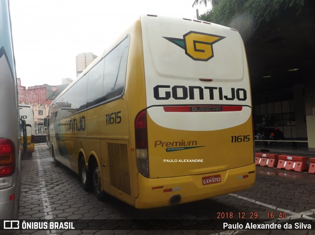 Empresa Gontijo de Transportes 11615 na cidade de Belo Horizonte, Minas Gerais, Brasil, por Paulo Alexandre da Silva. ID da foto: 7694301.