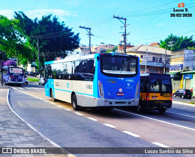 Transwolff Transportes e Turismo 6 6863 na cidade de São Paulo, São Paulo, Brasil, por Lucas Santos da Silva. Número da foto: #7698112.