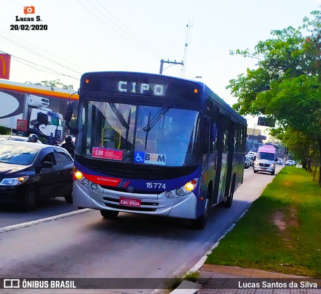 Viação Miracatiba 15.774 na cidade de São Paulo, São Paulo, Brasil, por Lucas Santos da Silva. Número da foto: #7698119.