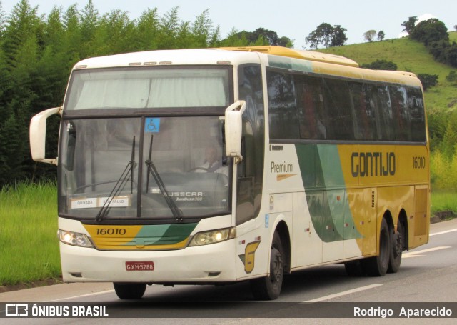 Empresa Gontijo de Transportes 16010 na cidade de São Gonçalo do Sapucaí, Minas Gerais, Brasil, por Rodrigo  Aparecido. ID da foto: 7699171.