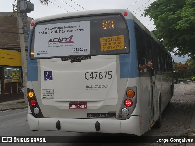 Viação Redentor C47675 na cidade de Rio de Janeiro, Rio de Janeiro, Brasil, por Jorge Gonçalves. Número da foto: #7696348.