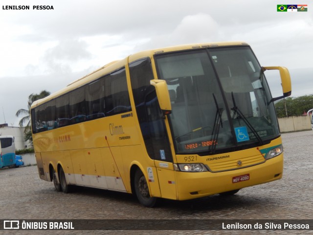 Viação Itapemirim 9521 na cidade de Caruaru, Pernambuco, Brasil, por Lenilson da Silva Pessoa. ID da foto: 7698429.