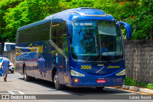 Empresas de Transportes Santana e São Paulo 3000 na cidade de Salvador, Bahia, Brasil, por Lucas Sousa. Número da foto: #7700230.
