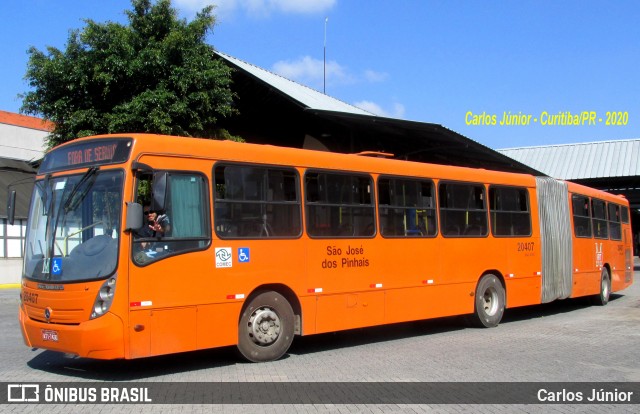 Auto Viação São José dos Pinhais 20407 na cidade de Pinhais, Paraná, Brasil, por Carlos Júnior. ID da foto: 7695772.