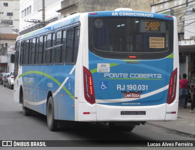 Viação Ponte Coberta RJ 190.031 na cidade de Nova Iguaçu, Rio de Janeiro, Brasil, por Lucas Alves Ferreira. ID da foto: 7698384.