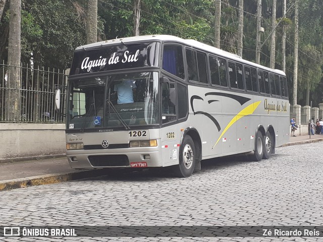 Águia do Sul Turismo 1202 na cidade de Petrópolis, Rio de Janeiro, Brasil, por Zé Ricardo Reis. ID da foto: 7701857.