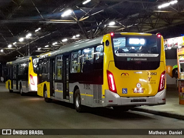 Viação Metrópole Paulista - Zona Leste 3 2062 na cidade de São Paulo, São Paulo, Brasil, por Matheus  Daniel. ID da foto: 7703466.