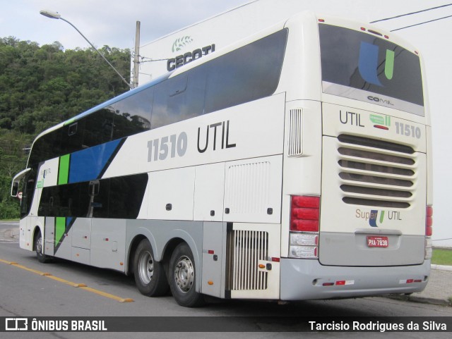 UTIL - União Transporte Interestadual de Luxo 11510 na cidade de Juiz de Fora, Minas Gerais, Brasil, por Tarcisio Rodrigues da Silva. Número da foto: #7703527.