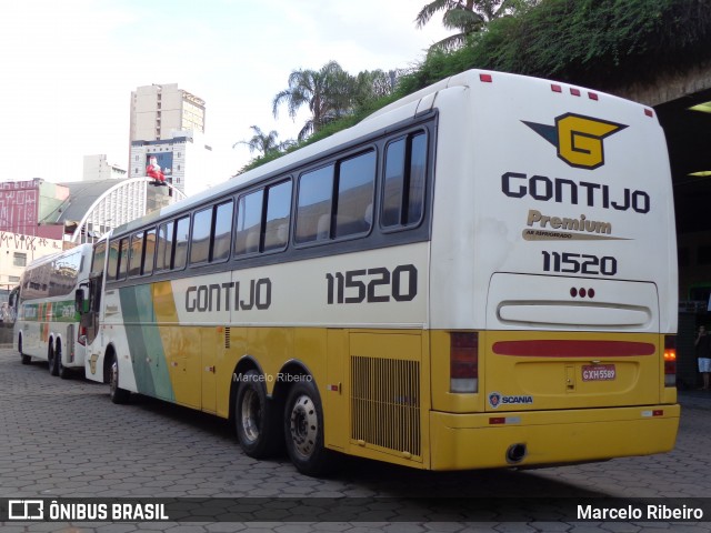 Empresa Gontijo de Transportes 11520 na cidade de Belo Horizonte, Minas Gerais, Brasil, por Marcelo Ribeiro. ID da foto: 7703331.