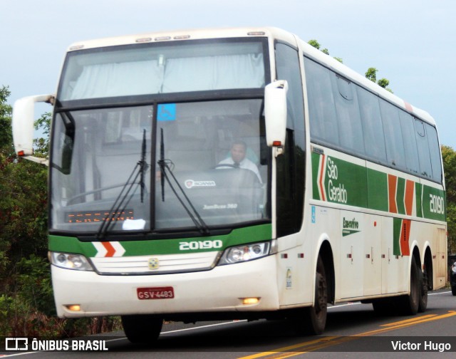 Cia. São Geraldo de Viação 20190 na cidade de Valença do Piauí, Piauí, Brasil, por Victor Hugo. ID da foto: 7704389.