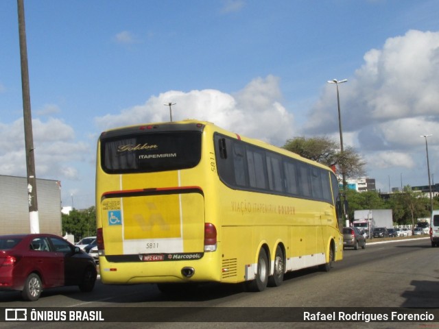 Viação Itapemirim 5811 na cidade de Aracaju, Sergipe, Brasil, por Rafael Rodrigues Forencio. ID da foto: 7700531.