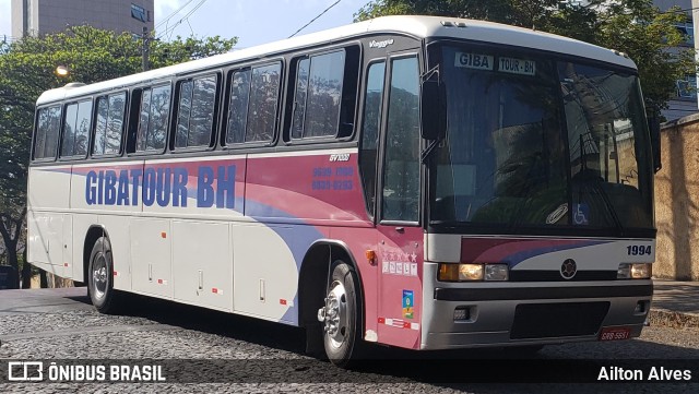 Gibatour BH Fretamento 1994 na cidade de Belo Horizonte, Minas Gerais, Brasil, por Ailton Alves. Número da foto: #7700759.