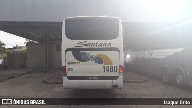 Empresas de Transportes Santana e São Paulo 1480 na cidade de Cruz das Almas, Bahia, Brasil, por Isaque Brito. ID da foto: 7703722.