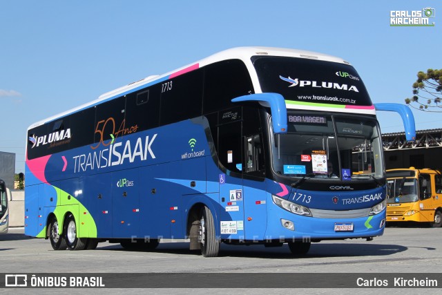 Trans Isaak Turismo 1713 na cidade de Curitiba, Paraná, Brasil, por Carlos Kircheim. ID da foto: 7704763.