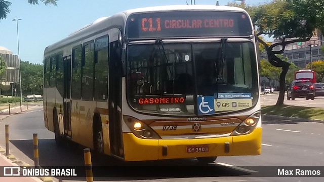 Companhia Carris Porto-Alegrense 0738 na cidade de Porto Alegre, Rio Grande do Sul, Brasil, por Max Ramos. Número da foto: #7702200.