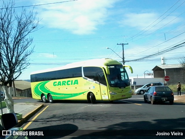 Viação Garcia 7849 na cidade de Apucarana, Paraná, Brasil, por Josino Vieira. ID da foto: 7700913.