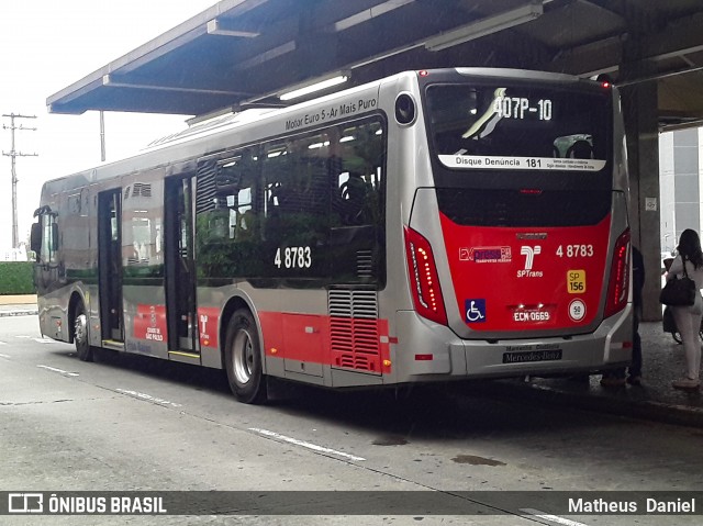 Express Transportes Urbanos Ltda 4 8783 na cidade de São Paulo, São Paulo, Brasil, por Matheus  Daniel. ID da foto: 7703483.