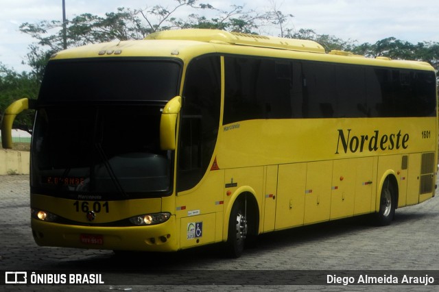 Viação Nordeste 1601 na cidade de Campina Grande, Paraíba, Brasil, por Diego Almeida Araujo. Número da foto: #7700502.