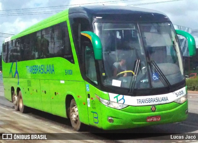 Transbrasiliana Transportes e Turismo 51001 na cidade de Ananindeua, Pará, Brasil, por Lucas Jacó. Número da foto: #7703868.
