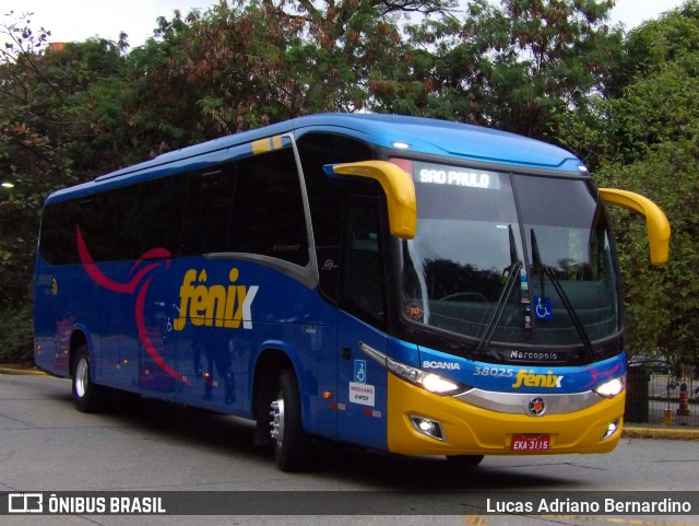 Rápido Expresso Fênix Viação 38025 na cidade de São Paulo, São Paulo, Brasil, por Lucas Adriano Bernardino. ID da foto: 7708271.