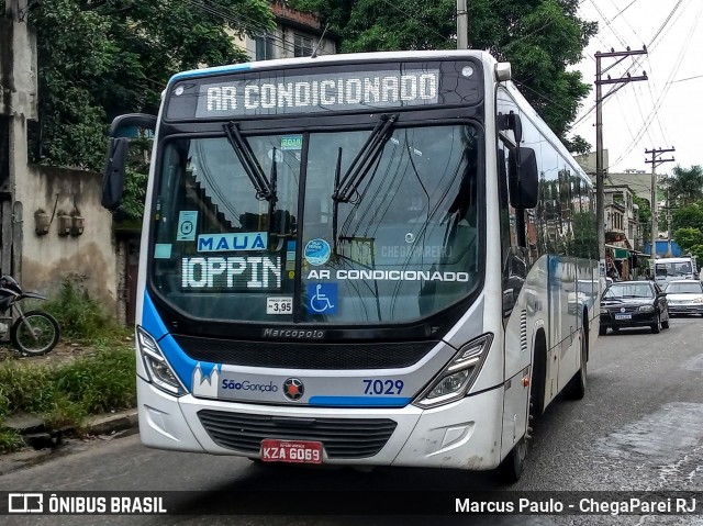 Viação Mauá 7.029 na cidade de São Gonçalo, Rio de Janeiro, Brasil, por Marcus Paulo - ChegaParei RJ. ID da foto: 7705655.