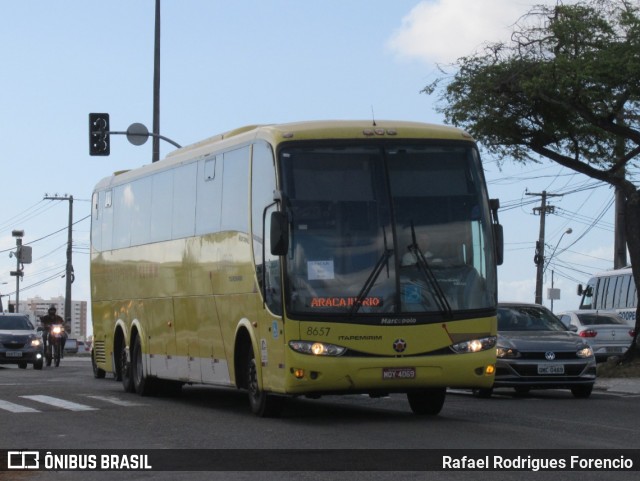 Viação Itapemirim 8657 na cidade de Aracaju, Sergipe, Brasil, por Rafael Rodrigues Forencio. Número da foto: #7706934.