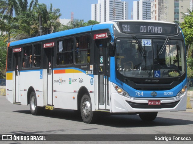 Transportadora Globo 764 na cidade de Recife, Pernambuco, Brasil, por Rodrigo Fonseca. Número da foto: #7707187.