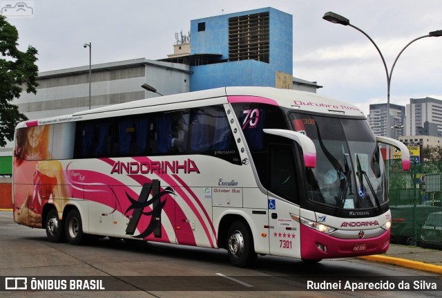 Empresa de Transportes Andorinha 7301 na cidade de São Paulo, São Paulo, Brasil, por Rudnei Aparecido da Silva. ID da foto: 7705157.