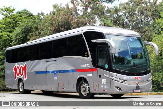 Auto Viação 1001 RJ 108.1103 na cidade de São Paulo, São Paulo, Brasil, por Matheus Souza. Número da foto: #7708840.