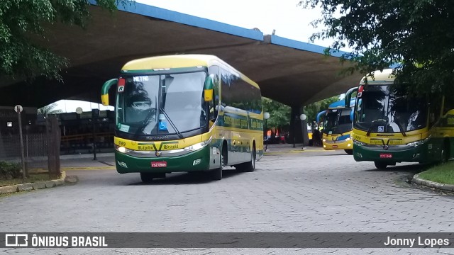 Viação Rápido Brasil 989 na cidade de Guarujá, São Paulo, Brasil, por Jonny Lopes. Número da foto: #7706484.