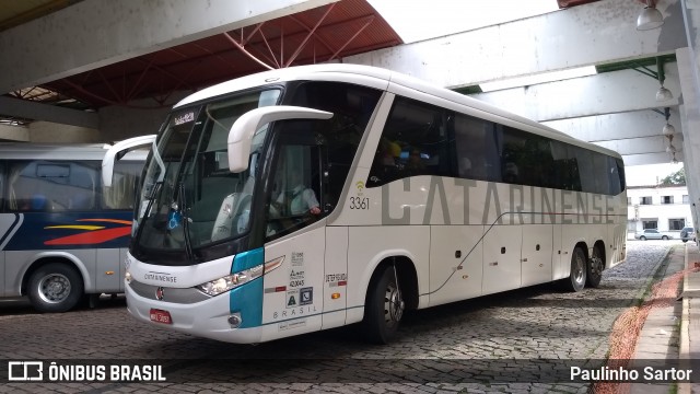 Auto Viação Catarinense 3361 na cidade de Joinville, Santa Catarina, Brasil, por Paulinho Sartor. ID da foto: 7709023.