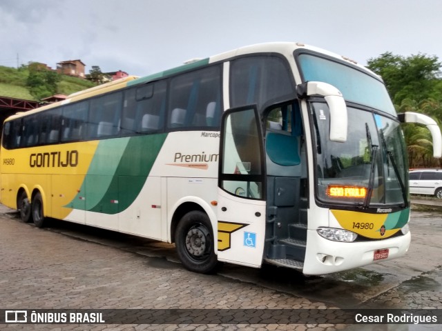 Empresa Gontijo de Transportes 14980 na cidade de Paraíba do Sul, Rio de Janeiro, Brasil, por Cesar Rodrigues. Número da foto: #7705417.