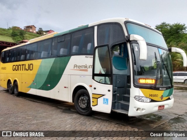 Empresa Gontijo de Transportes 14980 na cidade de Paraíba do Sul, Rio de Janeiro, Brasil, por Cesar Rodrigues. ID da foto: 7705417.