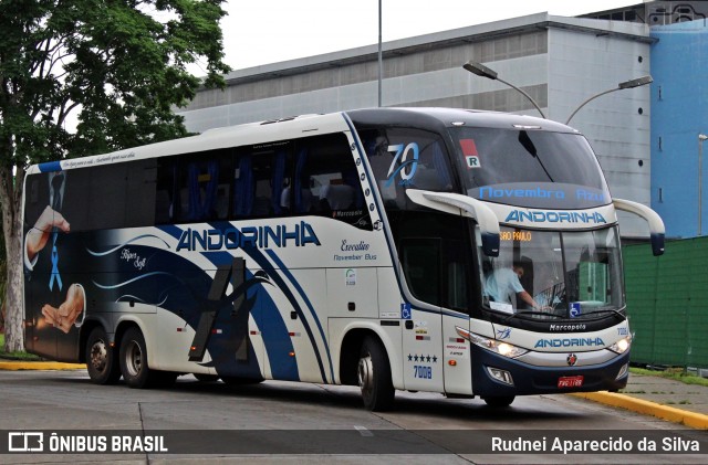 Empresa de Transportes Andorinha 7008 na cidade de São Paulo, São Paulo, Brasil, por Rudnei Aparecido da Silva. ID da foto: 7705154.