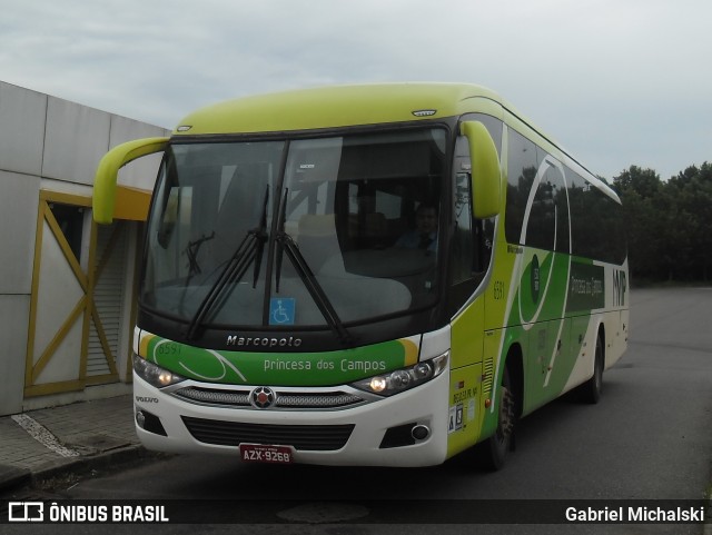 Expresso Princesa dos Campos 6591 na cidade de Ponta Grossa, Paraná, Brasil, por Gabriel Michalski. ID da foto: 7792640.