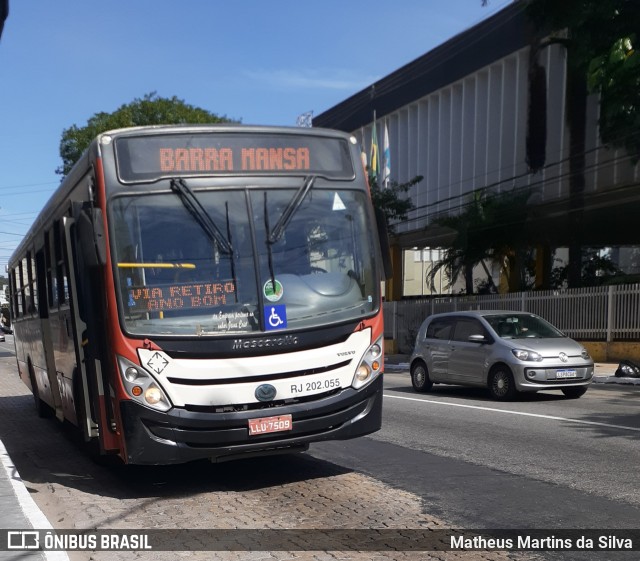 Viação Sul Fluminense RJ 202.055 na cidade de Volta Redonda, Rio de Janeiro, Brasil, por Matheus Martins da Silva. ID da foto: 7790454.