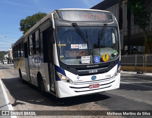 Viação Sul Fluminense 1194 na cidade de Volta Redonda, Rio de Janeiro, Brasil, por Matheus Martins da Silva. ID da foto: 7792992.