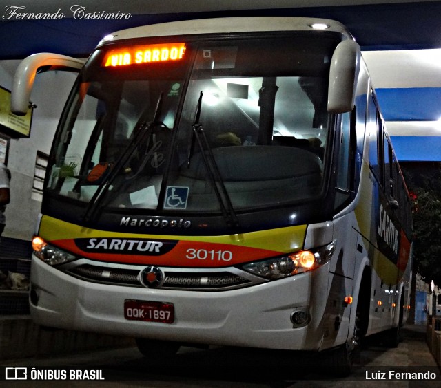 Saritur - Santa Rita Transporte Urbano e Rodoviário 30110 na cidade de Divinolândia de Minas, Minas Gerais, Brasil, por Fernando Cassimiro. ID da foto: 7792868.