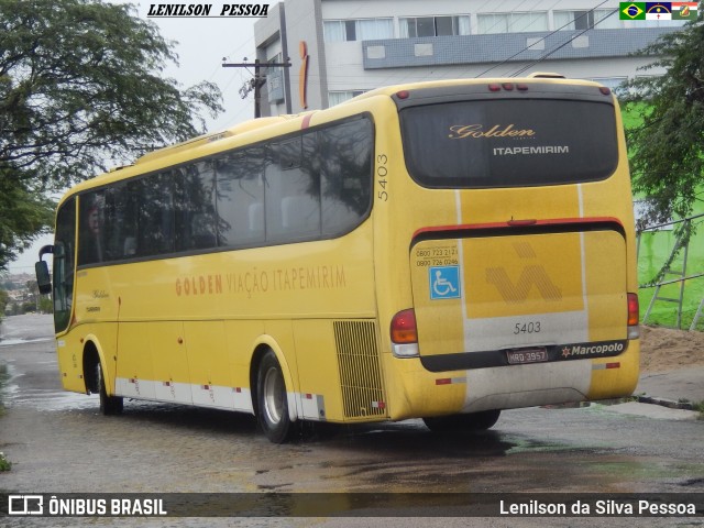 Viação Itapemirim 5403 na cidade de Caruaru, Pernambuco, Brasil, por Lenilson da Silva Pessoa. ID da foto: 7792275.