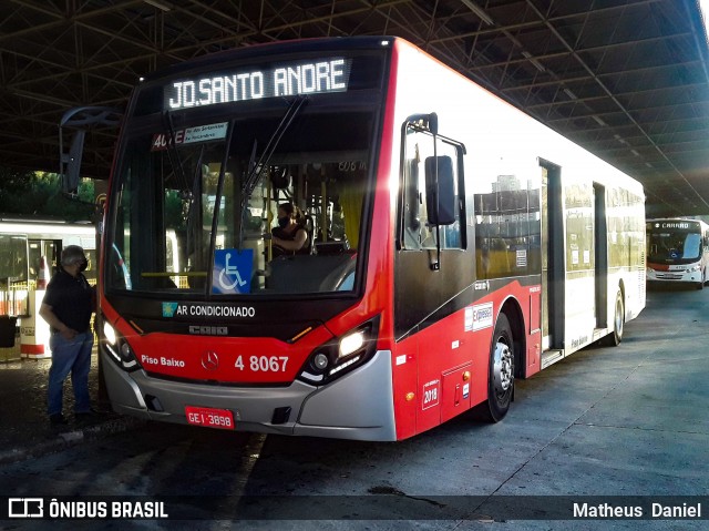 Express Transportes Urbanos Ltda 4 8067 na cidade de São Paulo, São Paulo, Brasil, por Matheus  Daniel. ID da foto: 7793438.