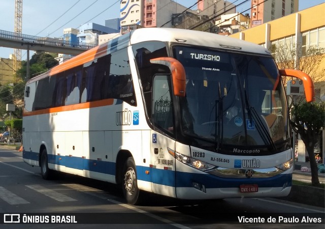 Expresso União 10283 na cidade de Aparecida, São Paulo, Brasil, por Vicente de Paulo Alves. Número da foto: #7792117.