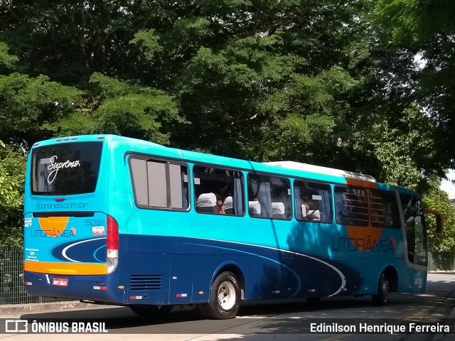 Litorânea Transportes Coletivos 5091 na cidade de São Paulo, São Paulo, Brasil, por Edinilson Henrique Ferreira. Número da foto: #7819815.