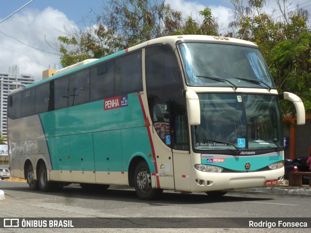 Empresa de Ônibus Nossa Senhora da Penha 36005 na cidade de Campina Grande, Paraíba, Brasil, por Rodrigo Fonseca. ID da foto: 7820377.