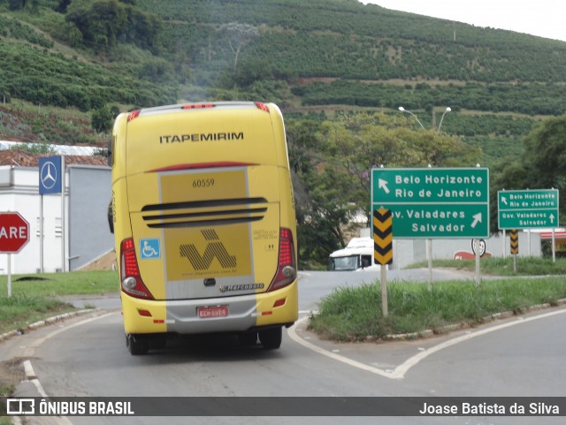 Viação Itapemirim 60559 na cidade de Manhuaçu, Minas Gerais, Brasil, por Joase Batista da Silva. ID da foto: 7819661.