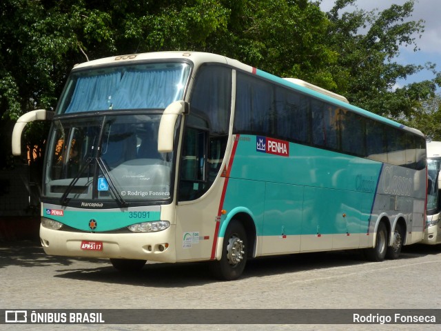 Empresa de Ônibus Nossa Senhora da Penha 35091 na cidade de Campina Grande, Paraíba, Brasil, por Rodrigo Fonseca. ID da foto: 7820395.