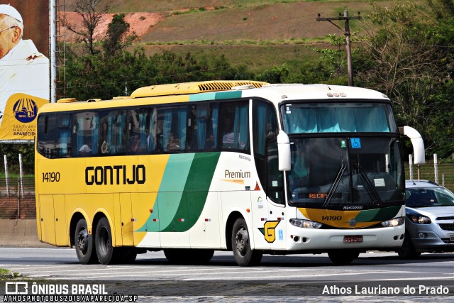 Empresa Gontijo de Transportes 14190 na cidade de Aparecida, São Paulo, Brasil, por Athos Lauriano do Prado. ID da foto: 7820827.