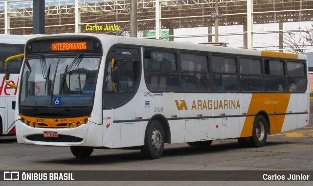 Viação Araguarina 3109 na cidade de Goiânia, Goiás, Brasil, por Carlos Júnior. ID da foto: 7821030.